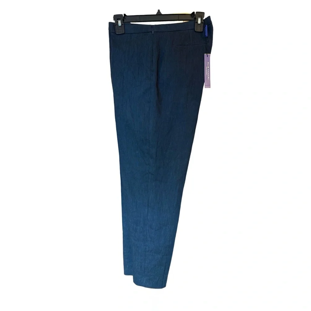 NWT Elie Tahari Linen Blend Navy Pants - Picture 4 of 8